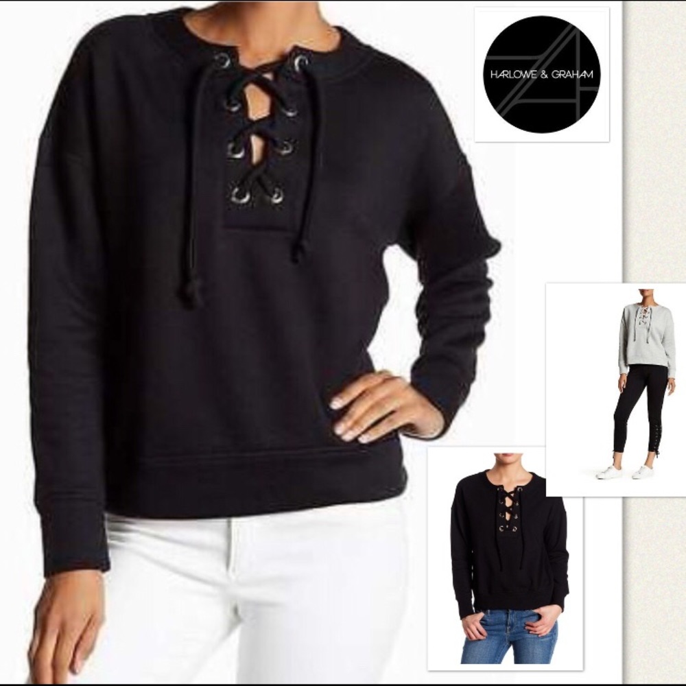 New! Super soft lace up sweatshirt 🍁
